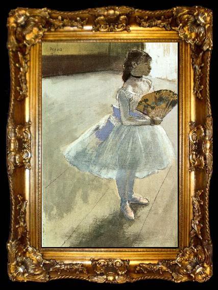 framed  Edgar Degas Dancer with a Fan, ta009-2
